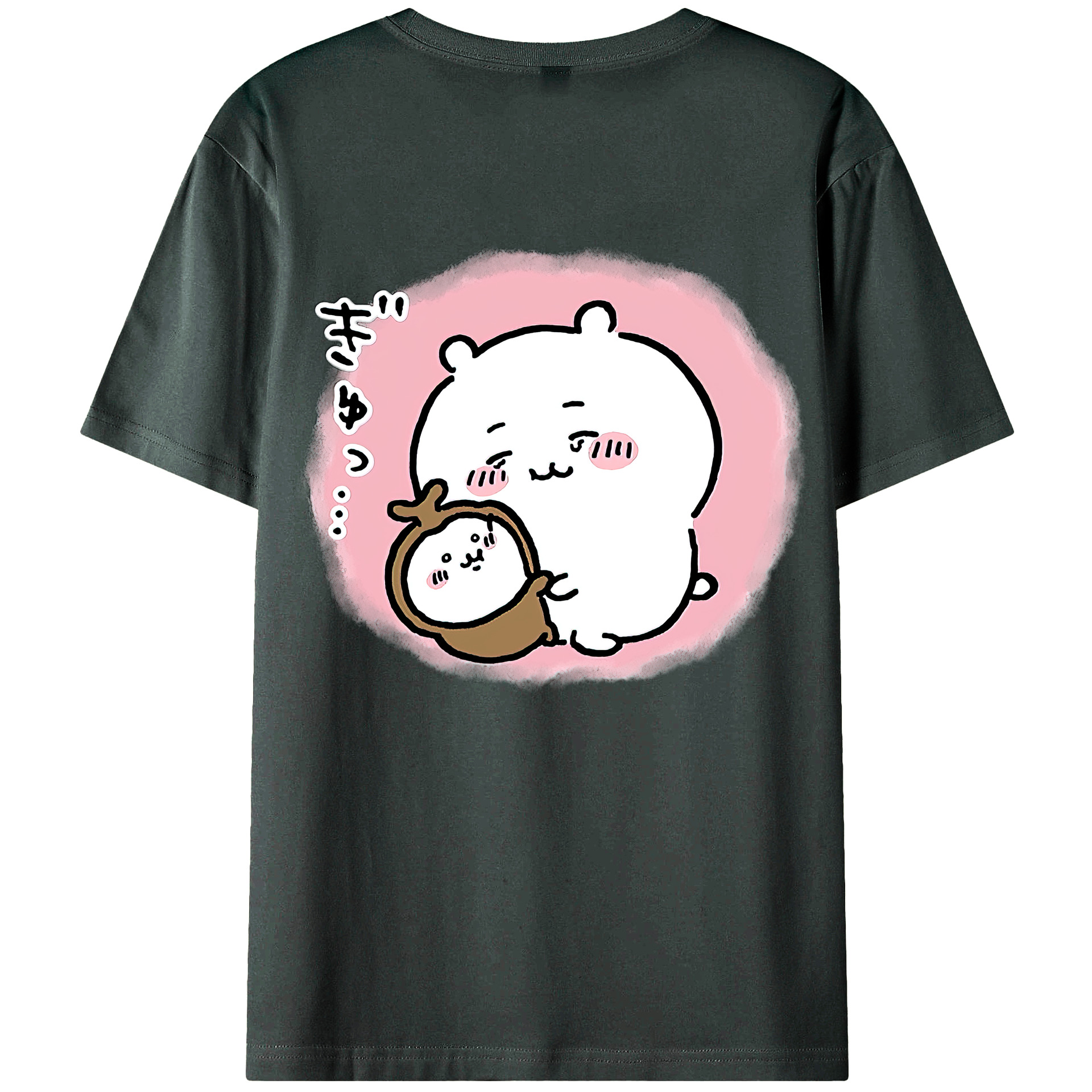 （画像用） ちいかわ ちいかわ Chii-kawa chiikawa 綿100％ メンズ半袖Tシャツ（バックプリント） 通気性